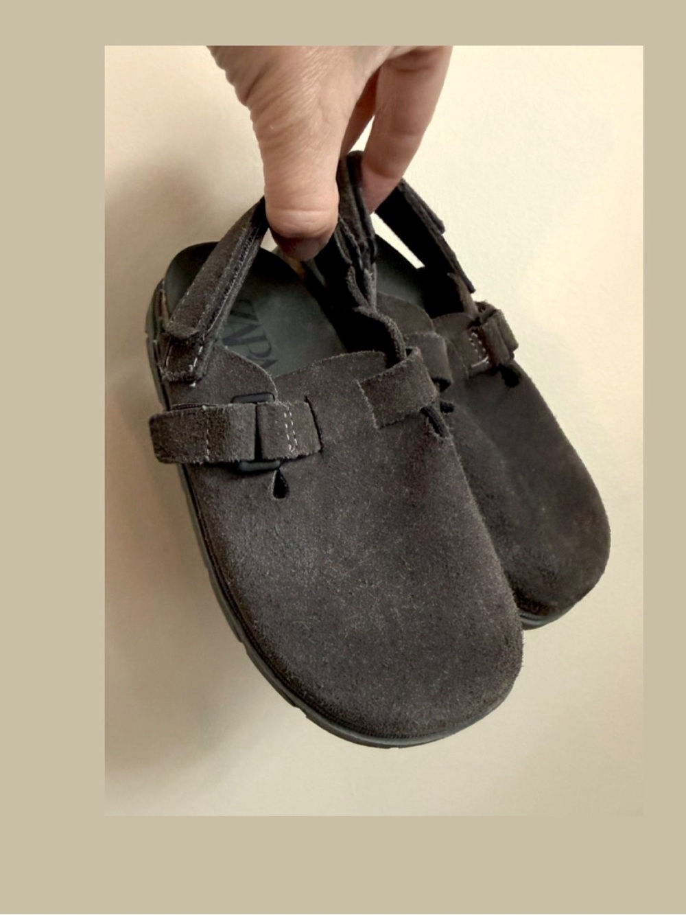 Zara Kids Suede Slip-On Clogs